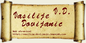 Vasilije Dovijanić vizit kartica